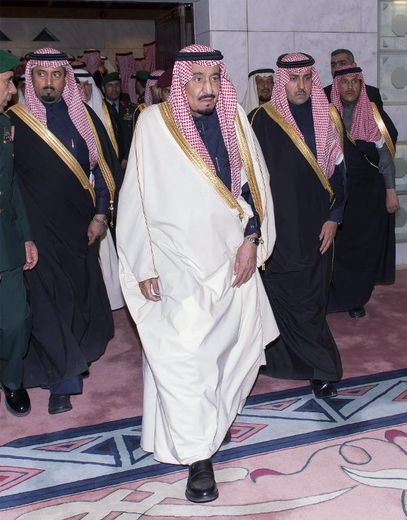 Photo fournie par l'agence de presse officielle saoudienne (SPA) du roi saoudien Salmane ben Abdel Aziz le 23 janvier 2015 à Ryad