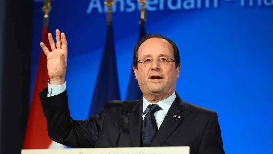 François Hollande durant un forum économique à La Haye, le 20 janvier 2014