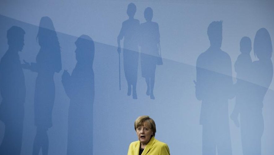 La chancelière allemande Angela Merkel, le 13 avril 2015 à Berlin