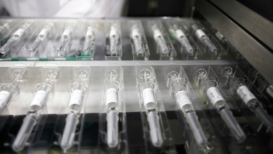 Des seringues de vaccins dans une usine de Sanofi Pasteur à Val-de-Reuil, dans le nord-ouest de la France, le 26 novembre 2012