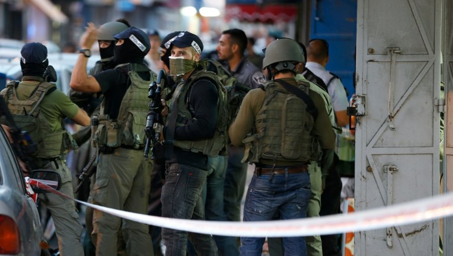 Les forces de sécurité israéliennes à Jérusalem après une attaque, le 8 mars 2016
