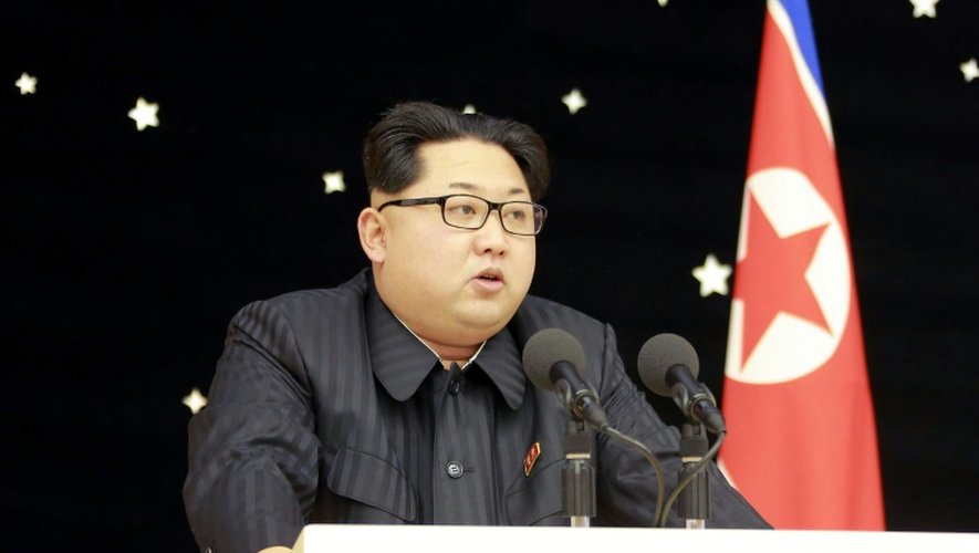 Le dirigeant nord-coréen, Kim Jong-Un,à Pyongyang le 13 février 2016
