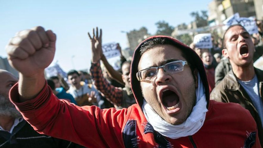 Des partisans des Frères musulmans manifestent  le 24 janvier 2014 au Caire
