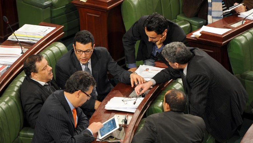 Les députés de l'Assemblée constituante le 22 janvier 2014 à TUnis