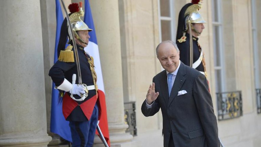 Le ministre français des Affaires étrangères Laurent Fabius le 22 avril 2015 à l'Elysée