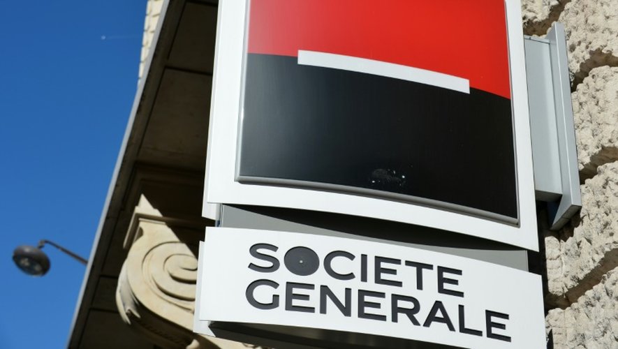 Le logo de la Société générale, le 28 septembre 2015 à Paris