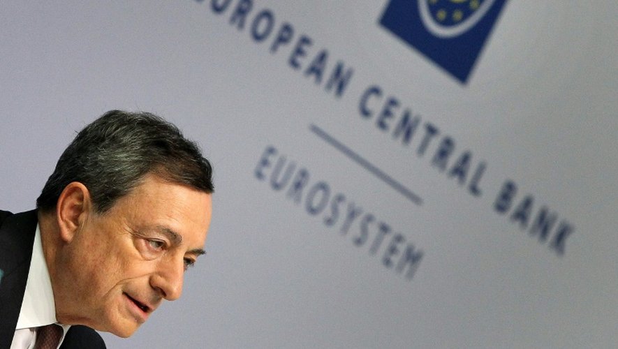 Le président de la Banque centrale européenne, Mario Draghi, le 21 janvier 2016 à Francfort, en Allemagne