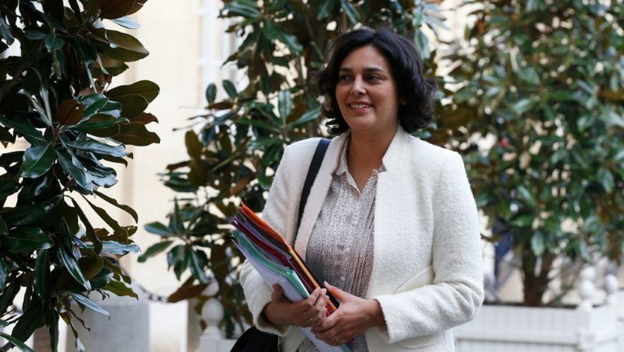 La ministre du Travail Myriam El Khomri, à son arrivée le 11 mars 2016 à Matignon à Paris