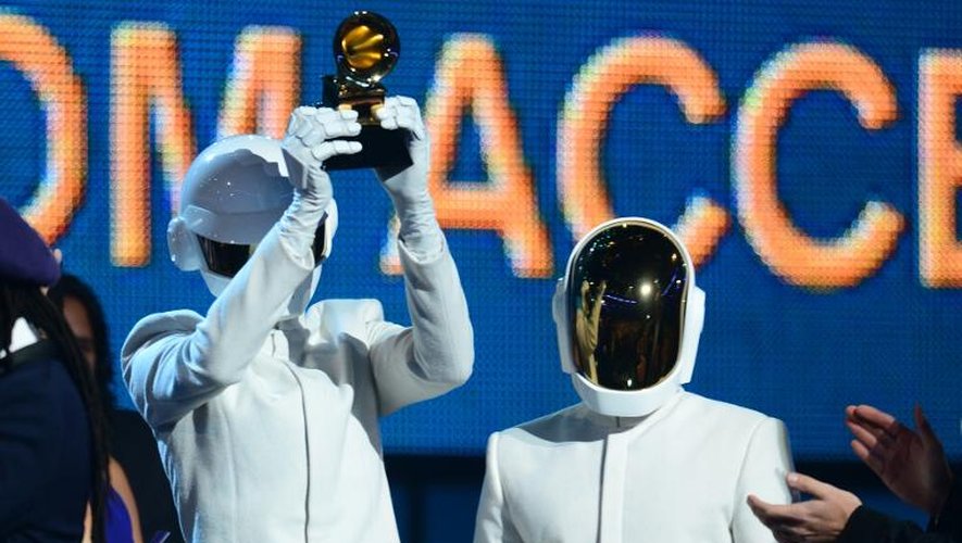 Le duo électro français Daft Punk le 26 janvier 2014 à Los Angeles