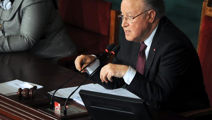 Le président de l'Assemblée constituante tunisienne, Mustapha Ben Jaafar, le 26 janvier 2014 à Tunis
