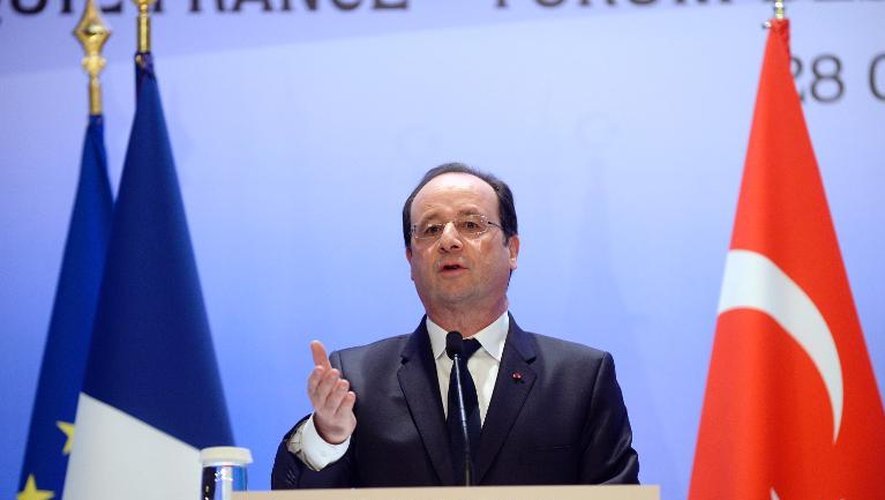 François Hollande à Istanbul le 28 janvier 2014