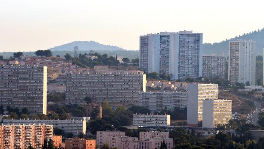 Vue des quartiers Nord de Marseille, le 18 septembre 2012