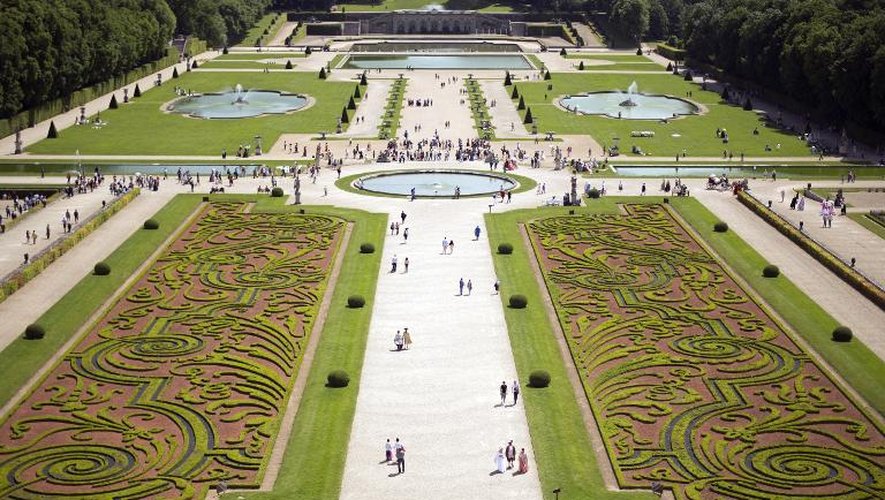 Les jardins du château de Vaux-Le-Vicomte le 16 juin 2013 à Maincy