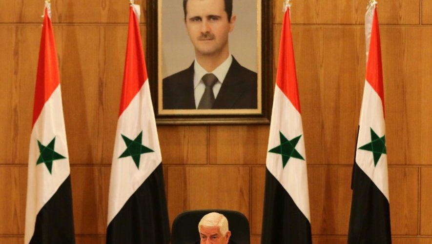 Le chef de la diplomatie syrienne Walid Mouallem, le 12 mars 2016 à Damas