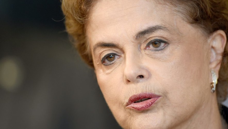 La présidente du Brésil Dilma Rousseff à Brasilia, le 11 mars 2016
