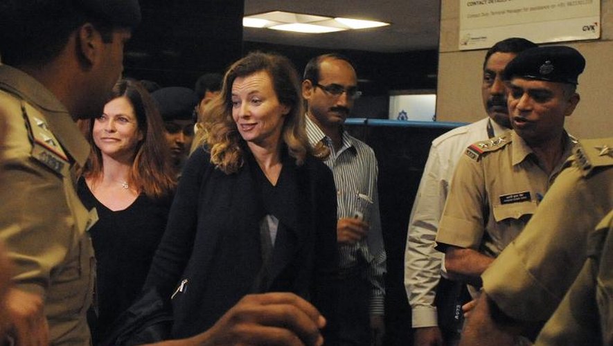 Valérie Trierweiler  s'apprête à quitter Bombay le 28 janvier 2014