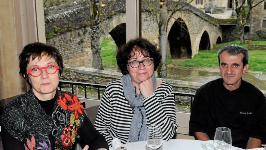 Michèle, Nicole Fagegaltier et Bruno Rouquier, son mari, un trio en symbiose au Vieux Pont.