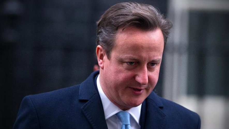 Le Premier ministre britannique David Cameron le 22 janvier 2014 à Londres