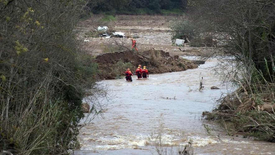 Inondation le 28 novembre 2014 à La Londe-les-Maures dans le sud de la France