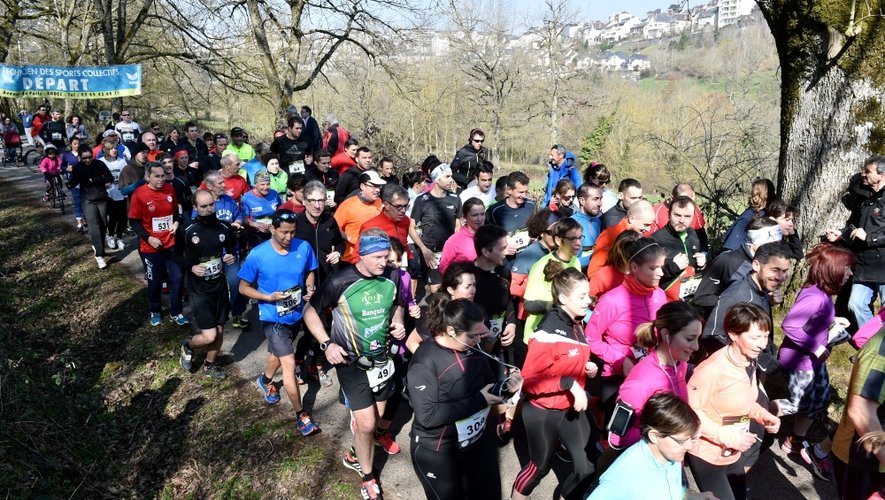 La course des Berges de l'Aveyron a réuni aujourd'hui 500 partants, un record pour cette épreuve.