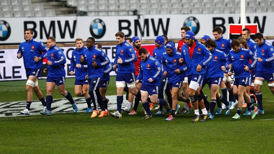 Les Français à l'entraînement, le 31 janvier 2014 au Stade de France