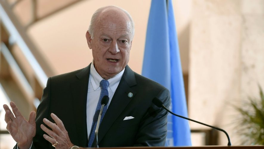 Staffan de Mistura, envoyé spécial de l'ONU pour la Syrie, le 14 mars 2016 à Genève