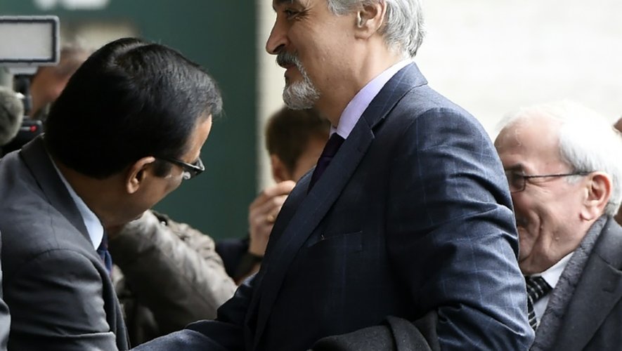 L'ambassadeur de la Syrie aux Nations Unies et chef de la délégation du gouvernement syrien, Bachar al-Jaafari, le 14 mars 2016 à Genève