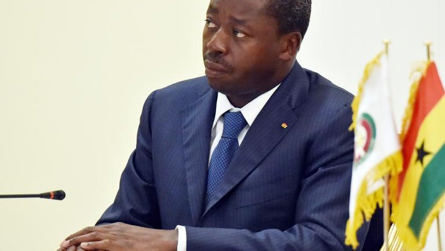 Le président togolais Faure Gnassingbé à Lome le 28 avril 2015
