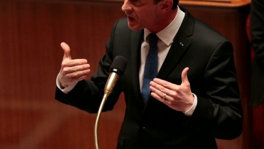 Le Premier ministre Manuel Valls à l'Assemblée nationale, le 15 mars 2016