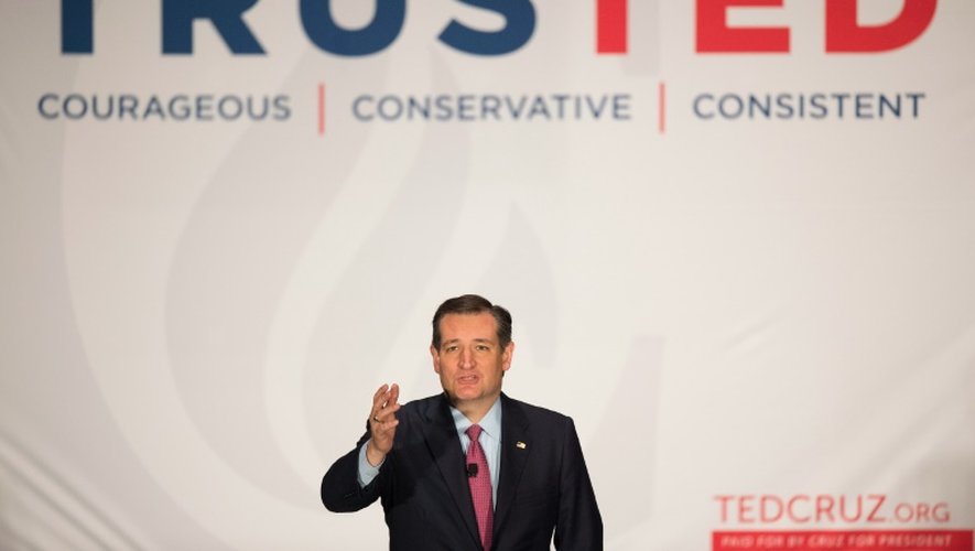 Le candidat à la primaire Républicaine Ted Cruz, lors d'un meeting à Charleston, en Caroline du Sud, le 19 février 2016