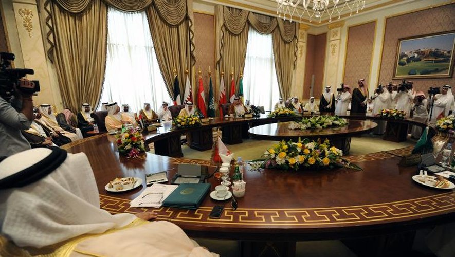 Les ministres des Affaires étrangères des pays du Golfe rassemblés, le 30 avril 2015 à Riyad