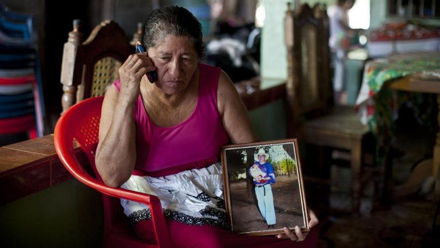 La mère de Jose Salvador Alvarenga, Maria Julia Alvarenga, à Garita Palmera, au Salvador le 4 février 2014