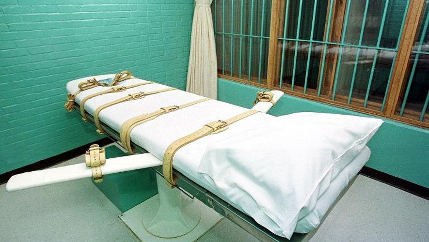 Photo d'archive de la chambre d'exécution de la prison de Huntsville au Texas où une Américaine de 59 ans est sur le point d'être exécutée pour le meurtre de son compagnon attardé mental