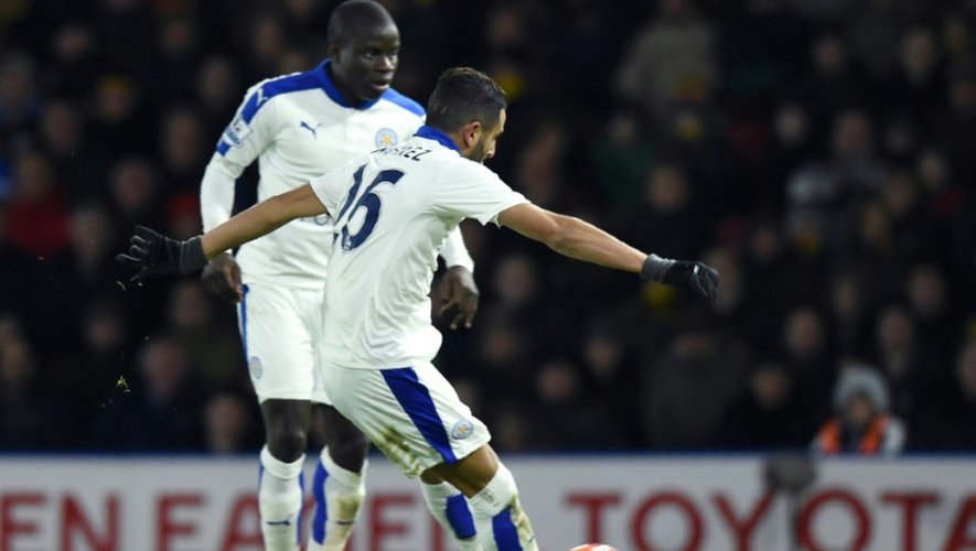 Le milieu de Leicester Ngolo Kanté (g) face à Watford en Premier League, le 5 mars 2016 à Watford