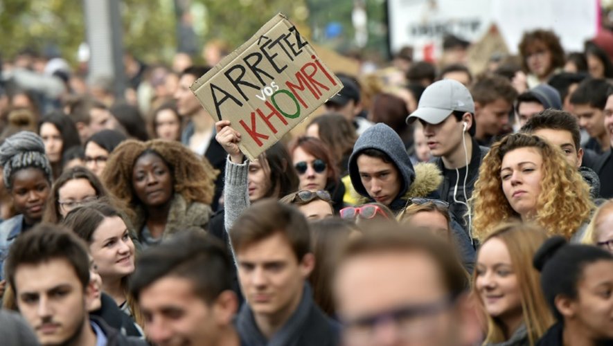 Manifestation de jeunes contre la loi Travail, le 17 mars 2016 à Nantes