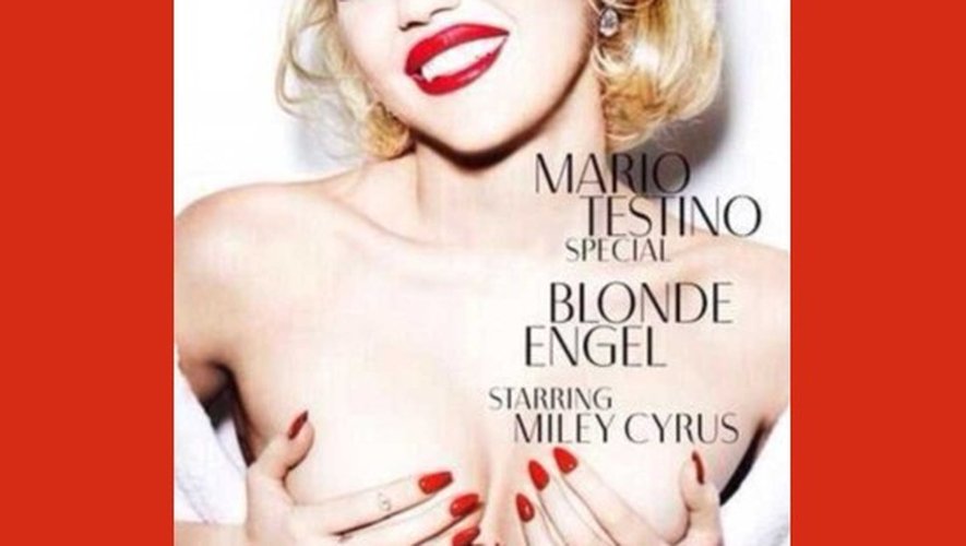 Miley Cyrus topless en Une du Vogue allemand. Découvrez le shooting sexy réalisé par Mario Testino !