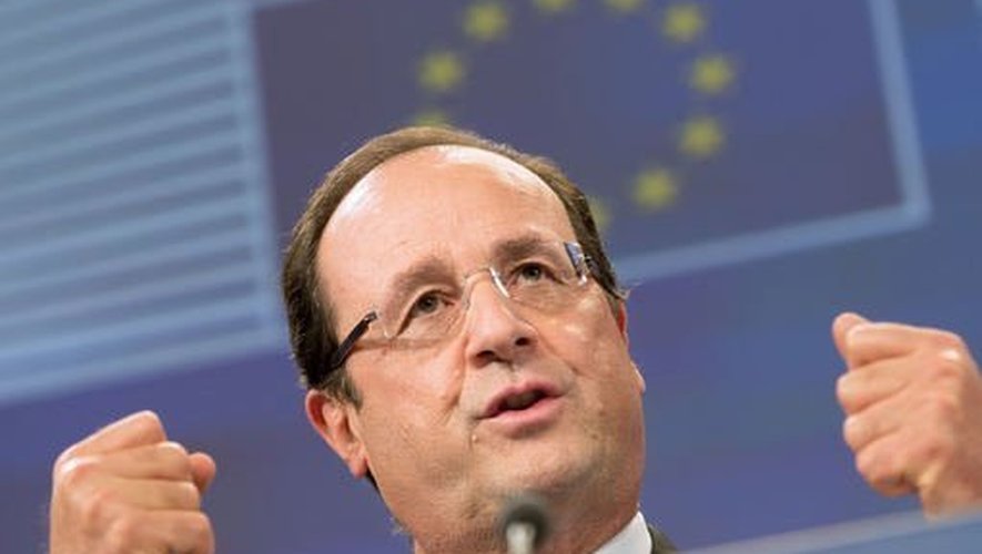 François Hollande à Bruxelles, le 13 mai 2013