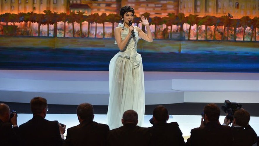 Audrey Tautou, maîtresse de la cérémonie d'ouverture du festival de Cannes, le 15 mai 2013