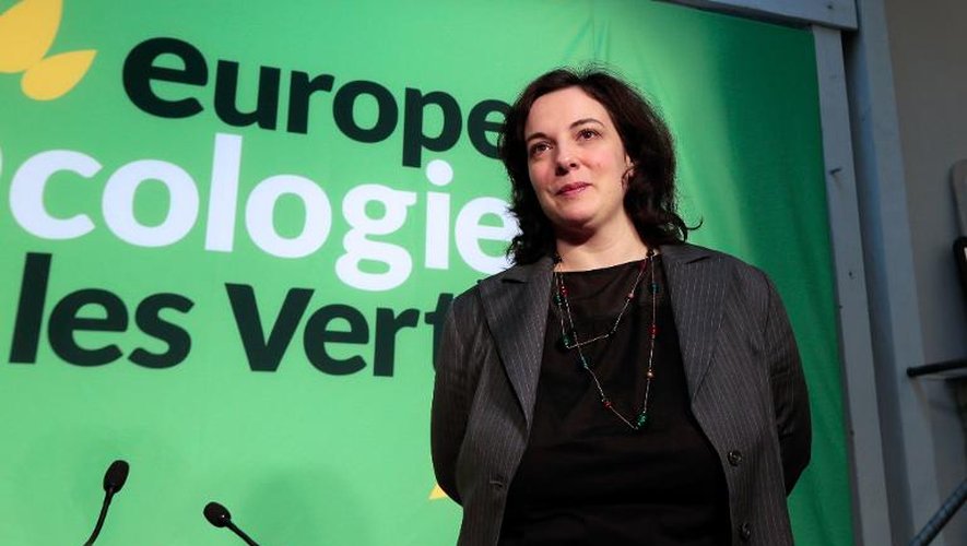 La secrétaire nationale d'EELV Emmanuelle Cosse le 16 janvier 2014 à Paris