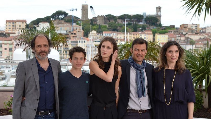 Frederic Pierrot, Fantin Ravat et Marine Vacth, François Ozon et Géraldine Pailhas, le 16 mai 2013 à Cannes