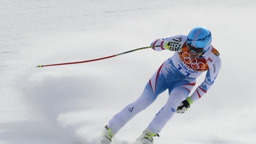 L'Autrichien Matthias Mayer champion olympique de descente, à Sotchi, le 9 février 2014
