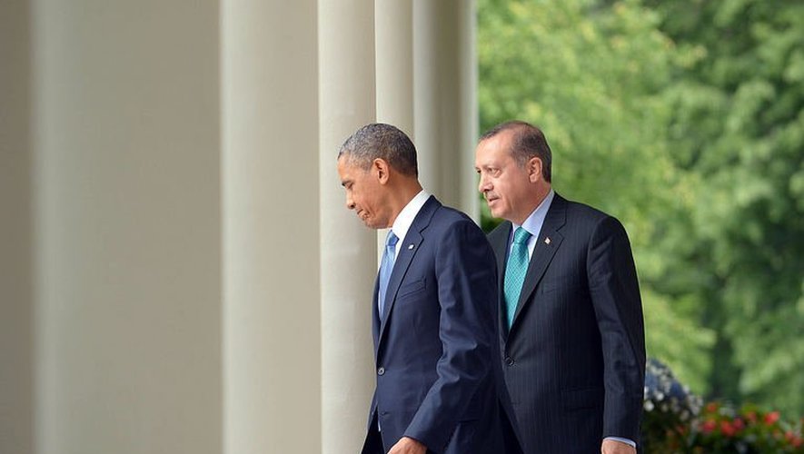 Barack Obama et le Premier ministre turc Recep Tayyip Erdogan, le 16 mai 2013 à la Maison blanche à Washington DC