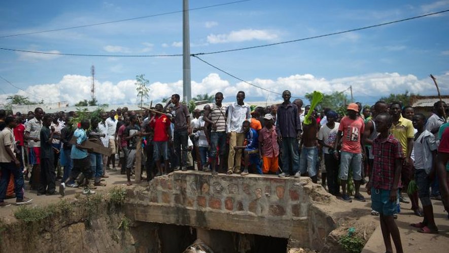 Des manifestants à Bujumbura, le 4 mai 2015