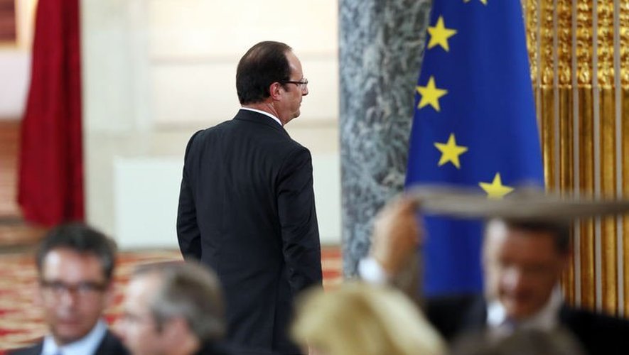 François Hollande à l'issue de la conférence de presse le 16 mai 2013 à l'Elysée à Paris