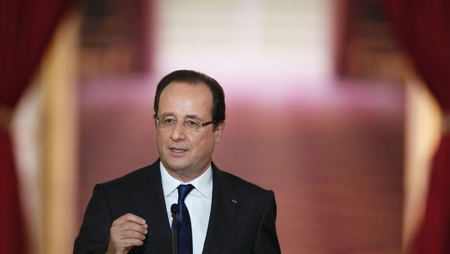 François Hollande, le 16 mai 2013, lors de la deuxième conférence de presse de son quinquennat
