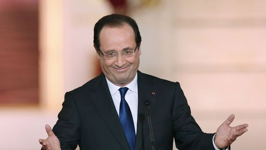 François Hollande le 16 mai 2013 lors de sa conférence de presse à l'Elysée