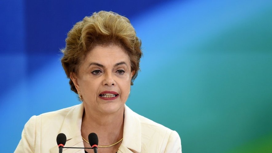 La présidente du Brésil Dilma Rousseff, à Brasilia le 17 mars 2016