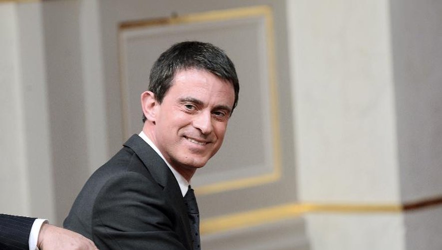 Le Premier ministre Manuel Valls à l'Elysée le 29 avril 2015