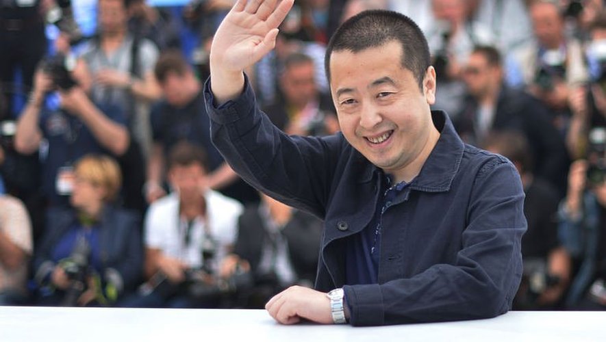 Le réalisateur chinois Zia Zhang-Ke, le 17 mai 2013 au Festival de Cannes pour la présentation du film "A Touch of Sin"