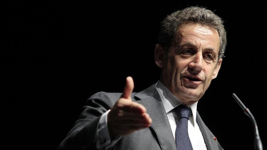 Nicolas Sarkozy, président de l'UMP, le 22 avril 2015 à Nice